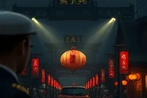 《雾港来信》封面，夜色灯塔与飘落的信纸剪影