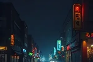 《回声列车》封面，蓝色车厢走廊尽头亮着站名灯牌